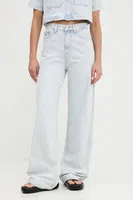 Džíny Tommy Jeans dámské, modrá barva, DW0DW21378