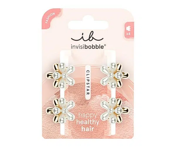 Skřipce do vlasů Invisibobble Clipstar Pearly Flower - 4 ks + dárek zdarma