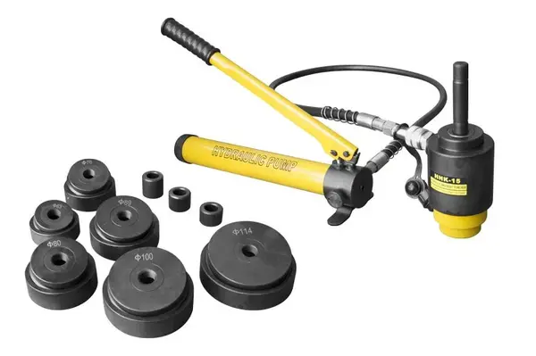 Genborx Děrovač plechu s ruční hydraulickou pumpou, tlak 13 tun - HHK-15