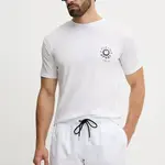 Bavlněné tričko PLEIN SPORT pánské, bílá barva, s aplikací, PS25MTS09
