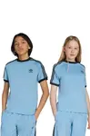 Dětské bavlněné tričko adidas Originals modrá barva, JV8580