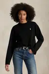 Bavlněné tričko s dlouhým rukávem Polo Ralph Lauren černá barva, 211967105