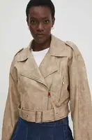 Bunda Answear.LAB dámská, béžová barva, přechodná