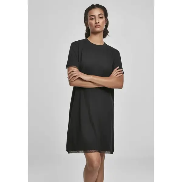 Dámské šaty Boxy s krajkovým lemem černé