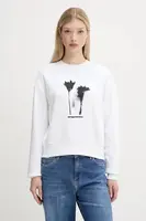 Mikina Karl Lagerfeld Jeans dámská, bílá barva, s potiskem, A3W20034