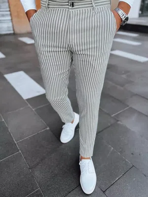 Pánské kalhoty chinos Barva světle šedá DSTREET