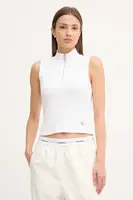 Top Calvin Klein Jeans bílá barva, s pologolfem, LV047C909G