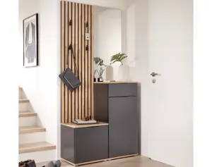 Předsíňová stěna Simple, dub artisan/antracit