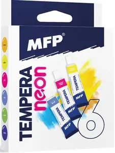 Temperové barvy set 6ks 12ml NEON