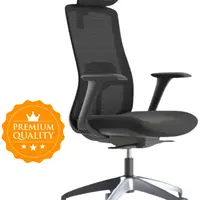 MERCURY Ergonomická kancelářská židle WISDOM, černý plast, tmavě šedá, sezení 8+ hodin denně