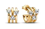 Pandora Pozlacené náušnice Tři srdce Shine 263656C01