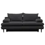P & B ROZKLÁDACÍ POHOVKA, textil, tmavě šedá