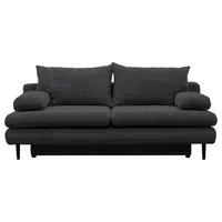 P & B ROZKLÁDACÍ POHOVKA, textil, tmavě šedá