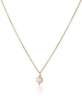 JwL Luxury Pearls Krásný pozlacený náhrdelník s pravou bílou perlou JL0679