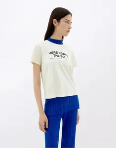 Tričko Thinking MU White Classic Sun T-Shirt Ida WHITE