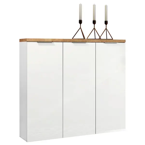 Xora BOTNÍK, bílá, barvy dubu, 120/115/34 cm