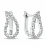 Brilio Silver Stříbrné náušnice Kapka se zirkony EA1096W