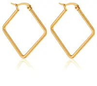 Troli Pozlacené náušnice kosočtverec