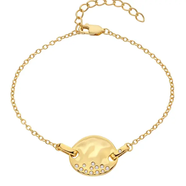 Hot Diamonds Pozlacený náramek s diamantem a topazy Jac Jossa Soul DL695