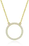 Beneto Pozlacený náhrdelník s kruhovým přívěskem AGS1224/47-GOLD