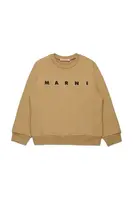 Dětská bavlněná mikina Marni MS340U SWEAT-SHIRT béžová barva, s potiskem, M01612
