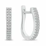 Brilio Silver Třpytivé stříbrné kruhové náušnice EA132W