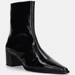 Kožené kotníkové boty Vagabond Shoemakers GISELLE dámské, černá barva, na podpatku, 5854-060-20
