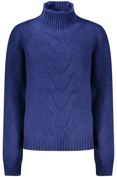 Modrý dámský rolákový svetr K-WAY
