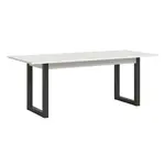 VÝSUVNÝ STŮL, bílá, 150-190/76/90 cm