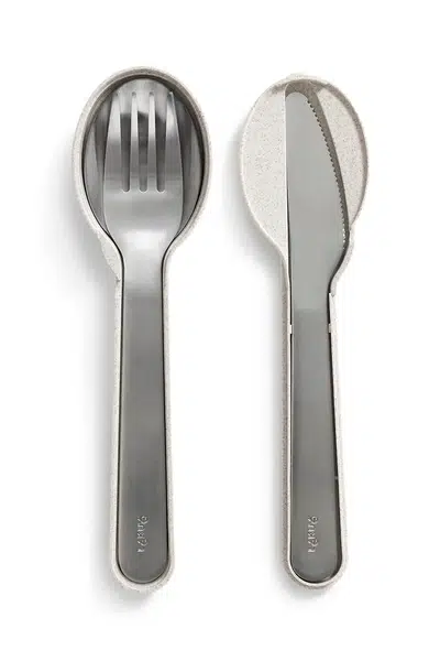 Sada příborů v pouzdře Lekue 17 cm 3-pack béžová barva