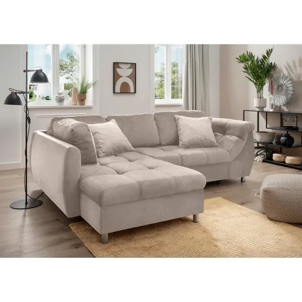 Livetastic ROHOVÁ SEDAČKA, textil, šedohnědá