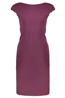 Klasické fialové pouzdrové šaty