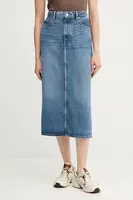 Džínová sukně Tommy Hilfiger modrá barva, midi, WW0WW46503