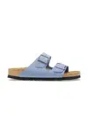 Kožené pantofle Birkenstock Arizona dámské, modrá barva, 1030864