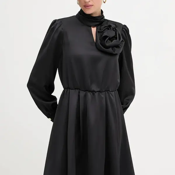 Šaty Fracomina černá barva, mini, FR25WD1018W41101