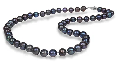 JwL Luxury Pearls Náhrdelník s pravými kovově modrými perlami JL0265