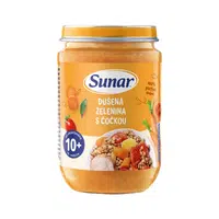 SUNAR Příkrm dušená zelenina s čočkou 10m+, 190 g