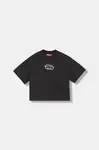 Dětské bavlněné tričko Diesel TIXAN T-SHIRT černá barva, J02428