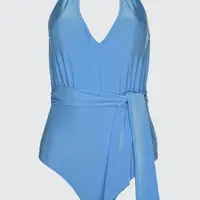 Trendyol Saks Halter Collar Tingling Detailed Swimsuit