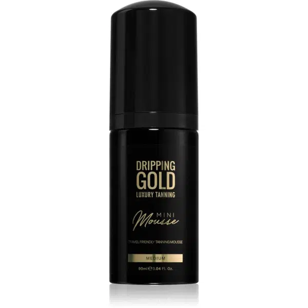 Dripping Gold Luxury Tanning Mini Mousse samoopalovací pěna na obličej a tělo odstín Medium 90 ml