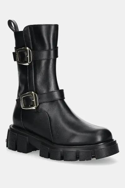 Kožené kotníkové boty Love Moschino