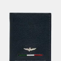 Kožená peněženka Aeronautica Militare tmavomodrá barva, AM154