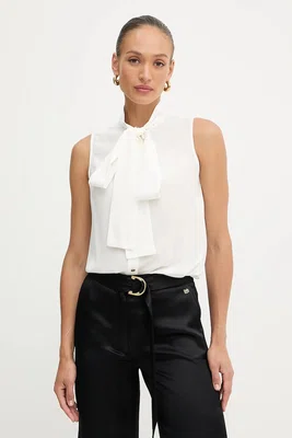 Košile Marciano Guess ETTA dámská, bílá barva, regular, s vázaným výstřihem, 5YGH05 7304A