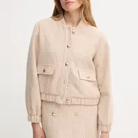 Bunda z vlněné směsi Joop! béžová barva, přechodná, 30047954