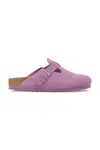 Semišové pantofle Birkenstock Boston dámské, růžová barva, 1030681