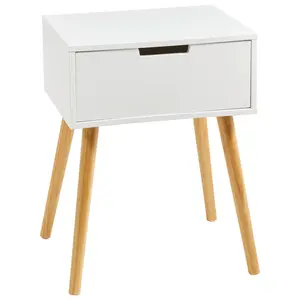 Xora NOČNÍ STOLEK, borovice, přírodní barvy, bílá,