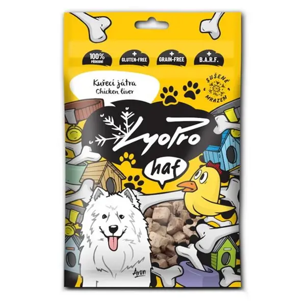 LYOPRO Mrazem sušené kuřecí játra pro psy 50 g