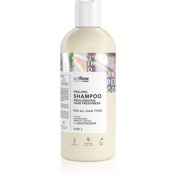 so!flow Peeling Shampoo Prolonging Hair Freshness peelingový šampon pro mastnou pokožku hlavy 400 ml