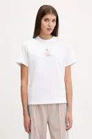 Bavlněné tričko adidas Coquette dámské, bílá barva, JL7489