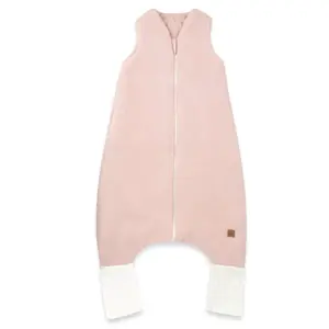 Baby Nellys Mušelínový spací vak se zahrnovacími nohavičkami - pudrově růžový, vel. S